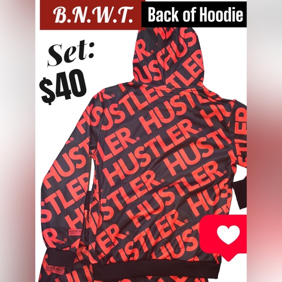 Men’s Size Medium 2-Piece Co-Ord Track Set, “Hustler”, by The Reason brand. BNWT - Picture 4 of 4